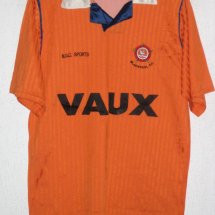 Blackpool Home football shirt 1990 - 1991 sponsored by Vaux Brewery 