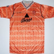 Blackpool Home football shirt 1989 - 1990 sponsored by Bass