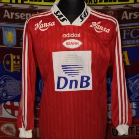 Brann Bergen Home football shirt 1994 - 1995 sponsored by DNB