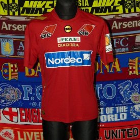 Lillestrøm Home football shirt 2005 - 2006 sponsored by Nordea