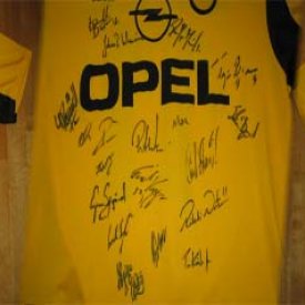 Lillestrøm Home football shirt 2002 - 2003 sponsored by Opel