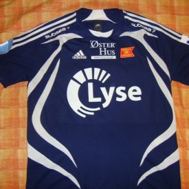 Viking Stavanger Home football shirt 2007 - 2009 sponsored by Lyse