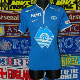 Molde Home football shirt 2014 sponsored by Sparebanken Møre