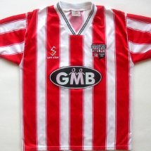 Brentford Home football shirt 1998 - 2000 sponsored by GMB