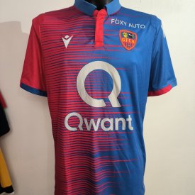Gazélec Ajaccio Home football shirt 2019 - 2020 sponsored by Qwant