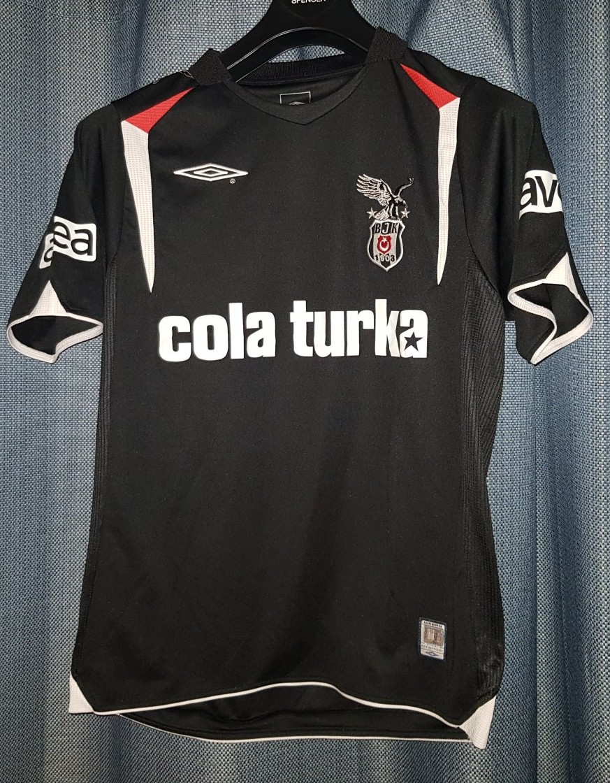 Besiktas Home football shirt 2007 - 2008. Sponsored by cola turka