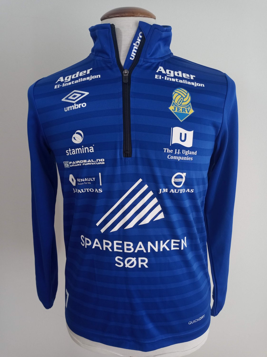 Maillot FK JERV Norvège 2023 Away - Umbro Taille M - Football Shirt Jersey Bleu