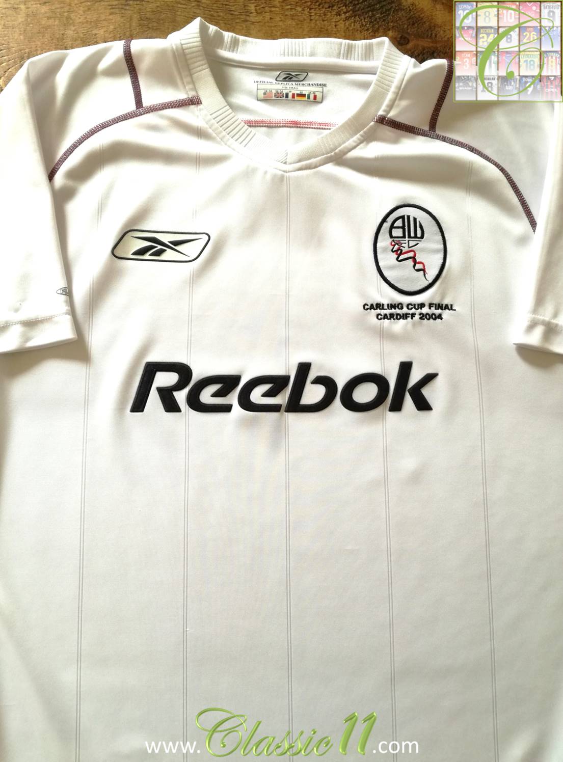 Bolton Home football shirt 2003 - 2005. Sponsored by Reebok