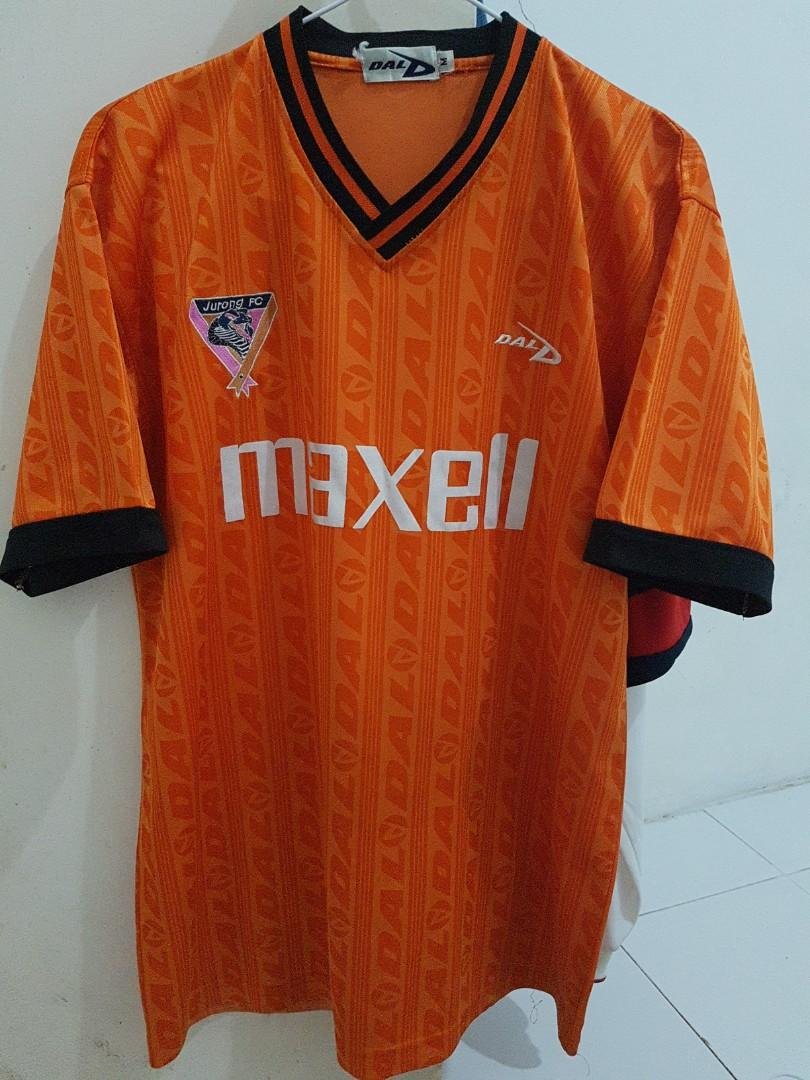 Jurong FC Home football shirt 2000. Sponsored by Maxell