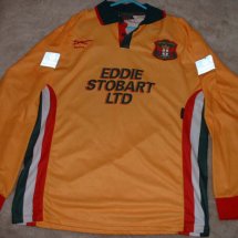 Carlisle United Home football shirt 1996 - 1997 sponsored by Eddie Stobart