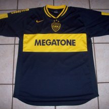 Boca Juniors Home Camiseta de Fútbol 2006 - 2007 sponsored by Megatone