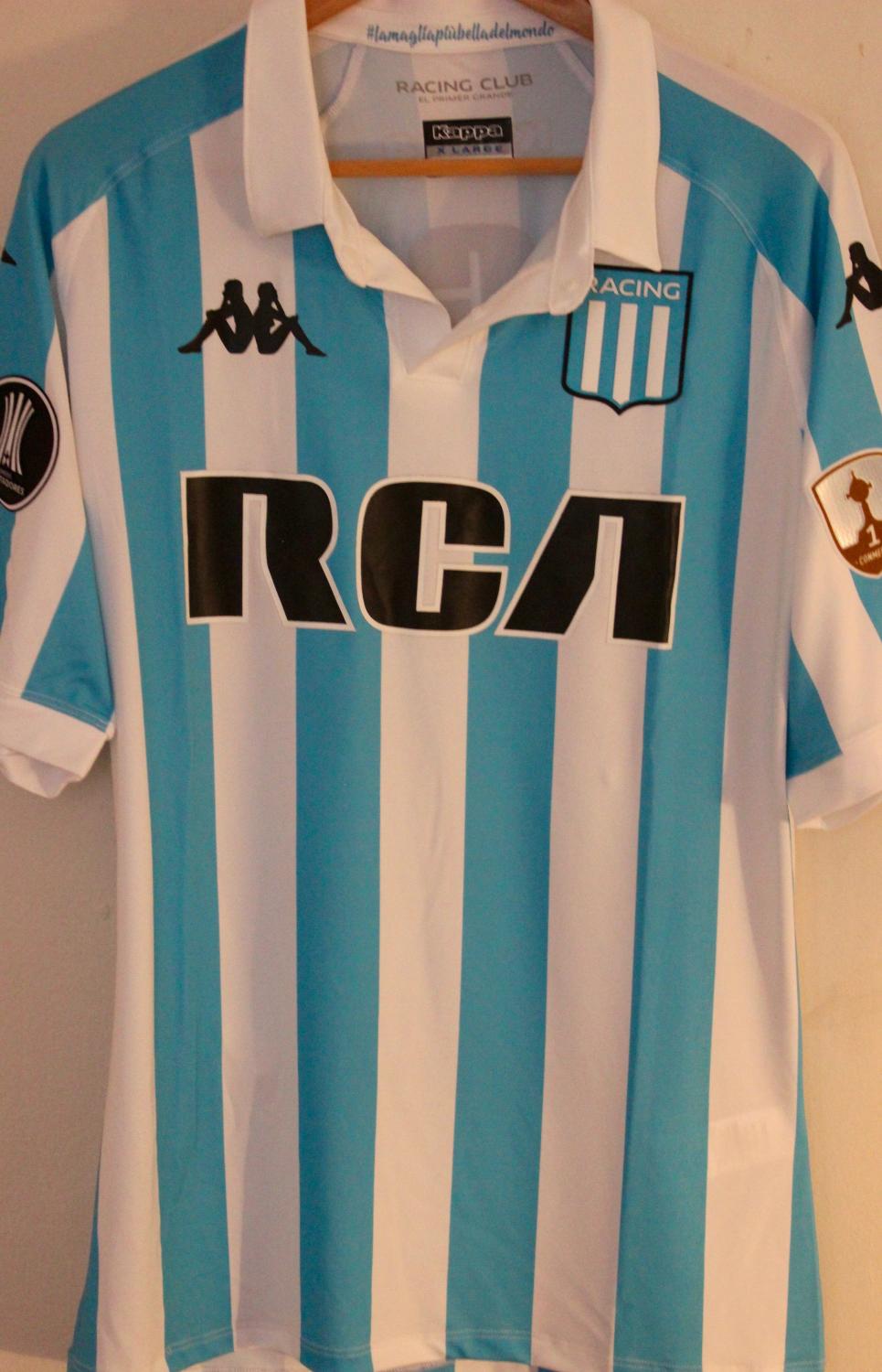 Roux boleto Florecer Racing Club Home Camiseta de Fútbol 2018 - 2019. Sponsored by RCA