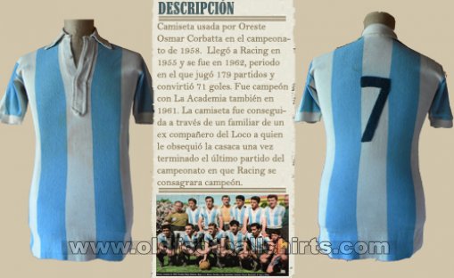 Racing Club Home football shirt 1958