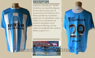 Racing Club Home football shirt 2011