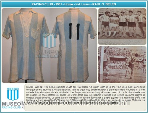 Racing Club Home football shirt 1961