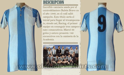 Racing Club Home football shirt 1949