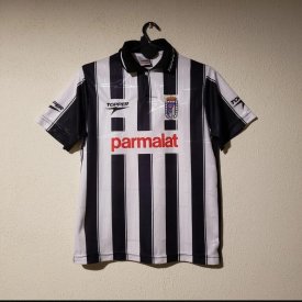 CD Badajoz Home football shirt 1998 - 1999 sponsored by Parmalat
