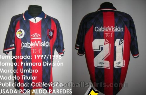 San Lorenzo Home maglia di calcio 1997