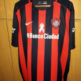 San Lorenzo Home football shirt 2015 sponsored by Banco Ciudad