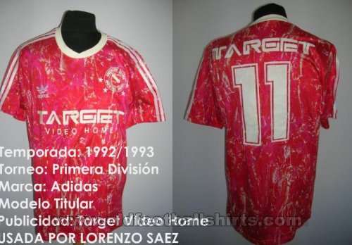 Argentinos Juniors Home football shirt 1992