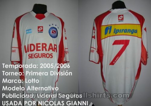 Argentinos Juniors Away football shirt 2005 - ?