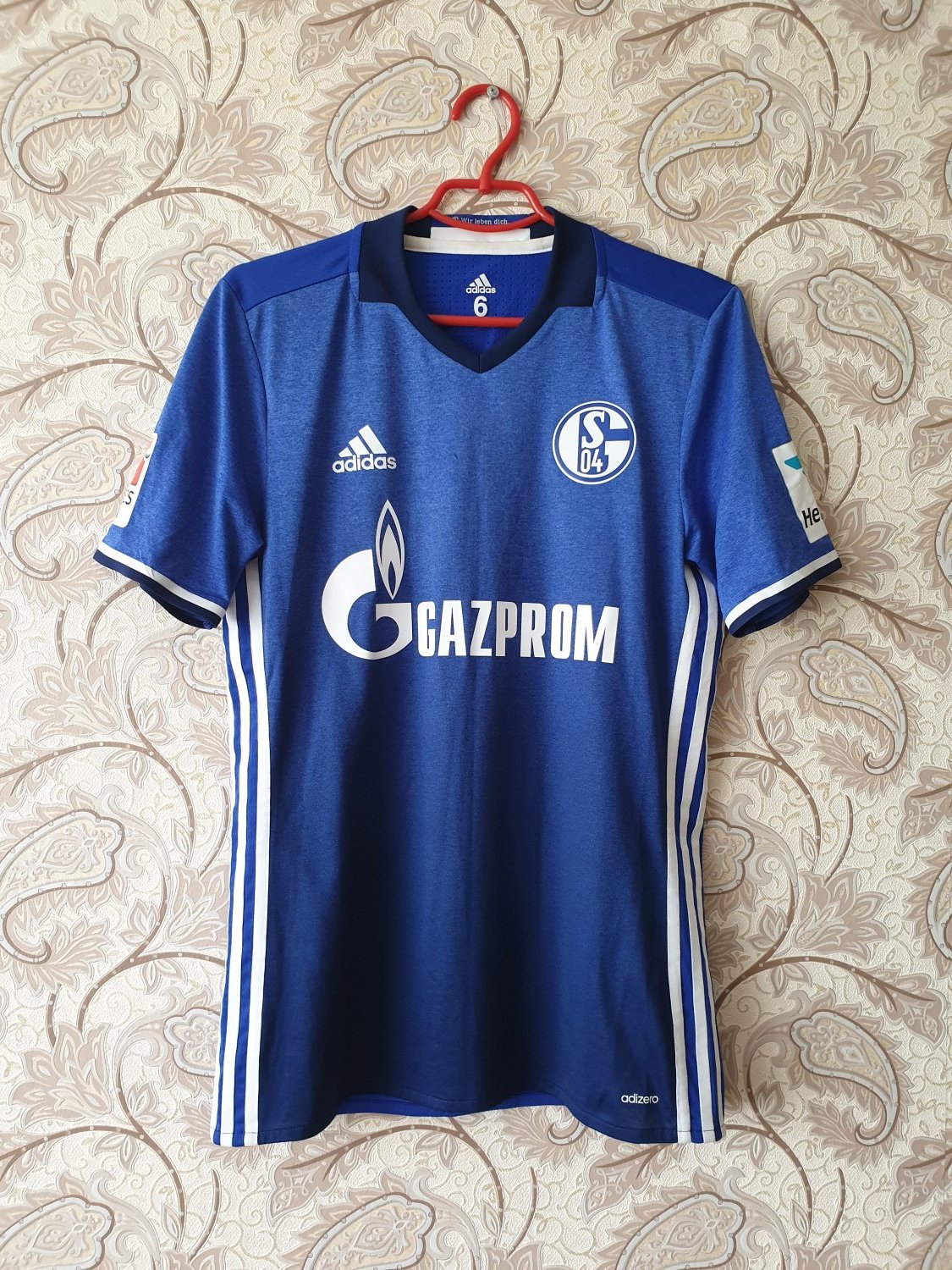 Maillot Domicile FC Schalke 04 Umbro Gazprom - Taille 38 Femme, Original Rétro