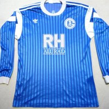 FC Schalke 04 Home football shirt 1988 - 1991 sponsored by RH Alurad