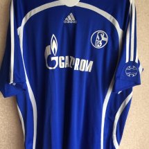 FC Schalke 04 Home football shirt 2007 - 2008 sponsored by Gazprom