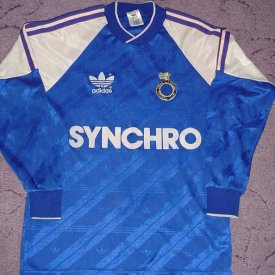 Crewe Alexandra Home football shirt 1989 - 1990 sponsored by Synchro