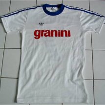 Arminia Bielefeld Home football shirt 1977 - 1978 sponsored by Granini
