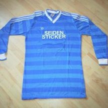 Arminia Bielefeld Home football shirt 1984 - 1986 sponsored by Seiden Sticker