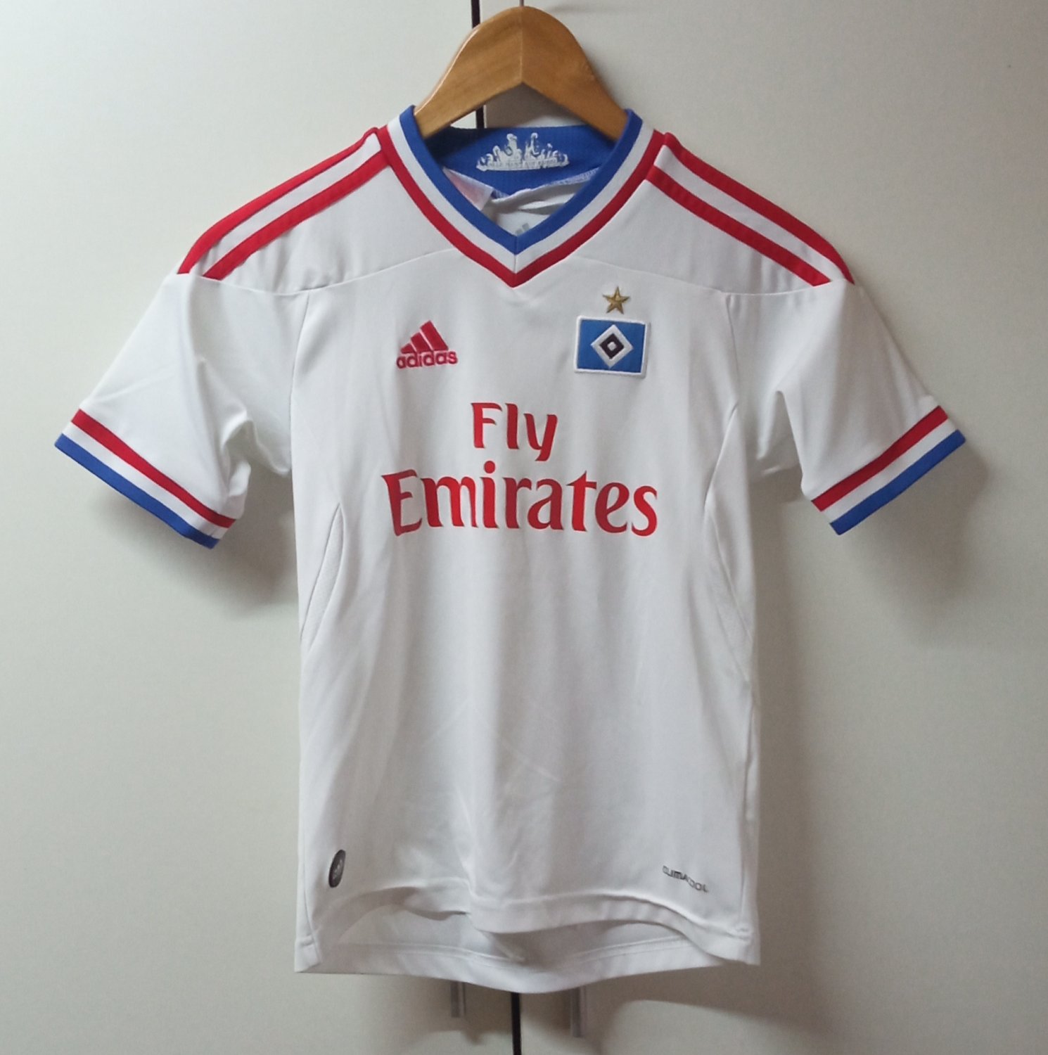 Hamburg Home football shirt 2011 2012. Sponsored by Emirates