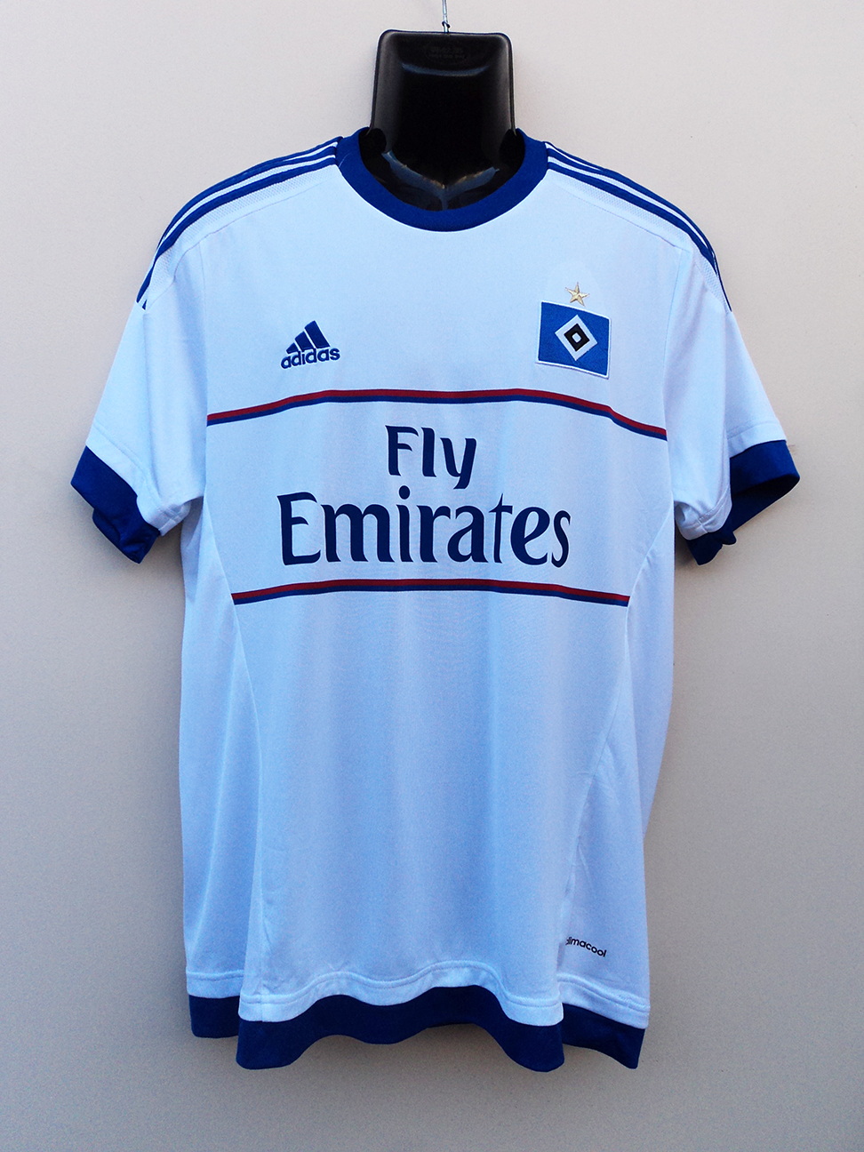 Hamburg Home football shirt 2015 2016. Sponsored by Emirates