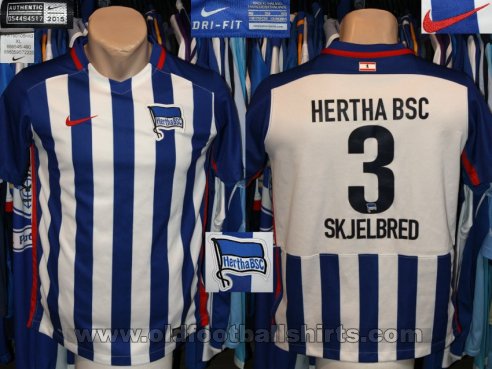 Hertha Home φανέλα ποδόσφαιρου 2015 - 2016