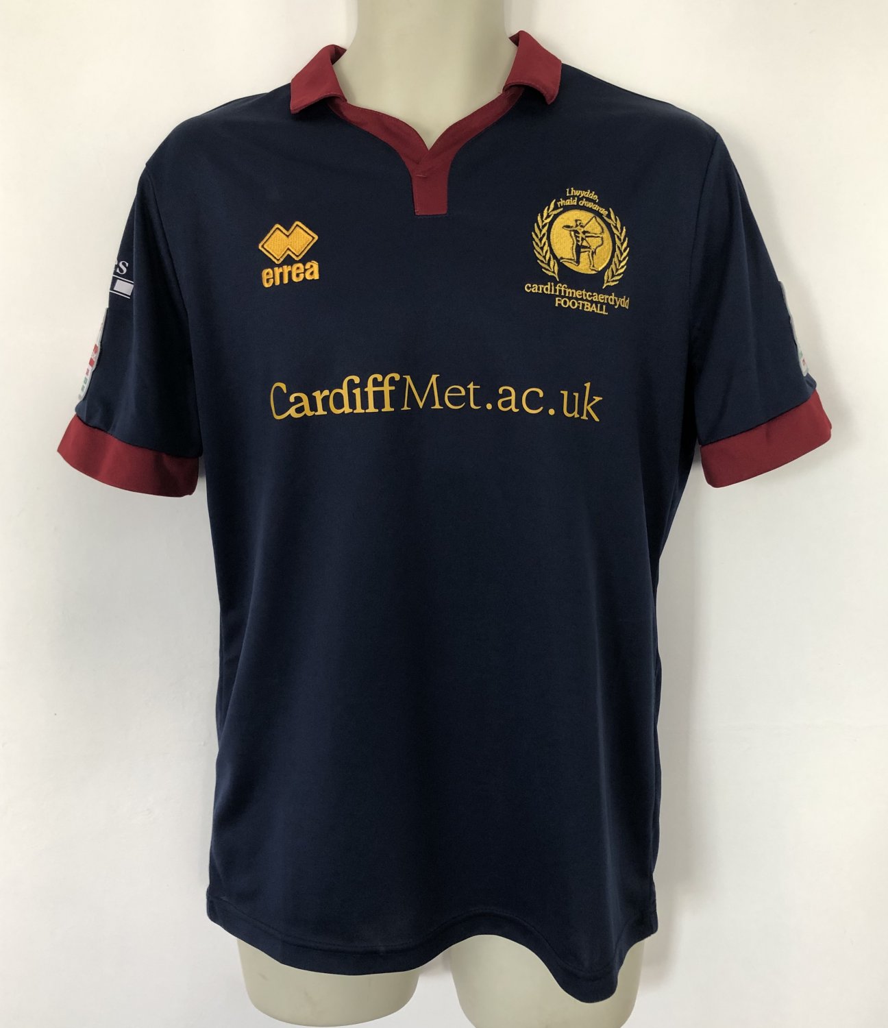 Cardiff Metropolitan University FC Away football shirt 2016 2017.