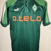 Werder Bremen Home baju bolasepak 1997 - 1998 sponsored by Otelo