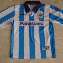 Huddersfield Town Home football shirt 1997 - 1999 sponsored by Panasonic