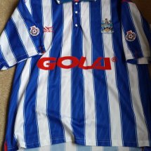 Huddersfield Town Home football shirt 1991 - 1993 sponsored by Gola