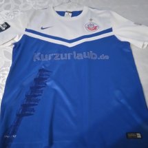 Hansa Rostock Home football shirt 2014 - 2015 sponsored by Kurzurlaub