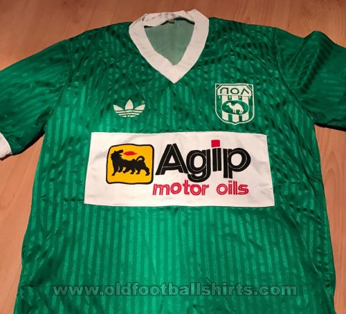Pezoporikos Larnaca FC Home football shirt 1980 - ?
