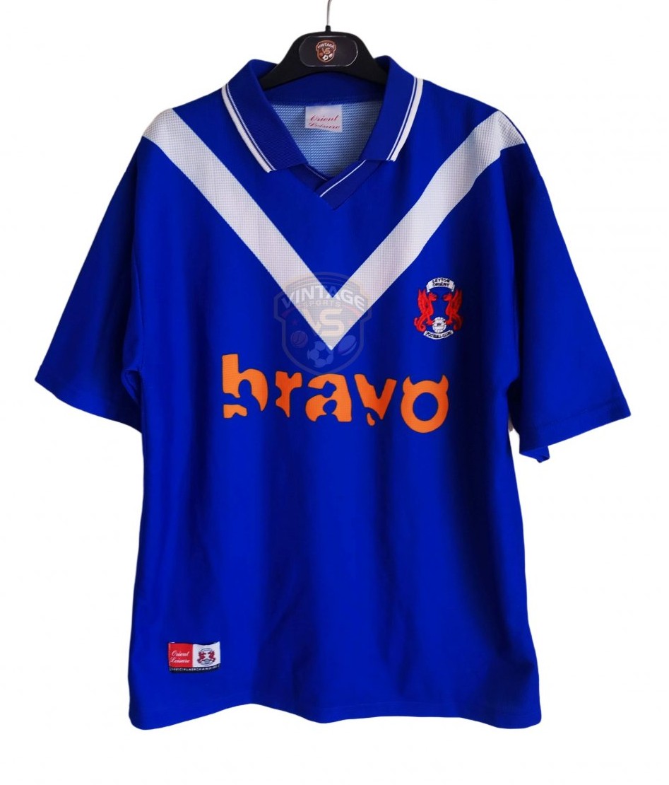 Leyton Orient Away football shirt 1999 - 2000. Sponsored by Bravo