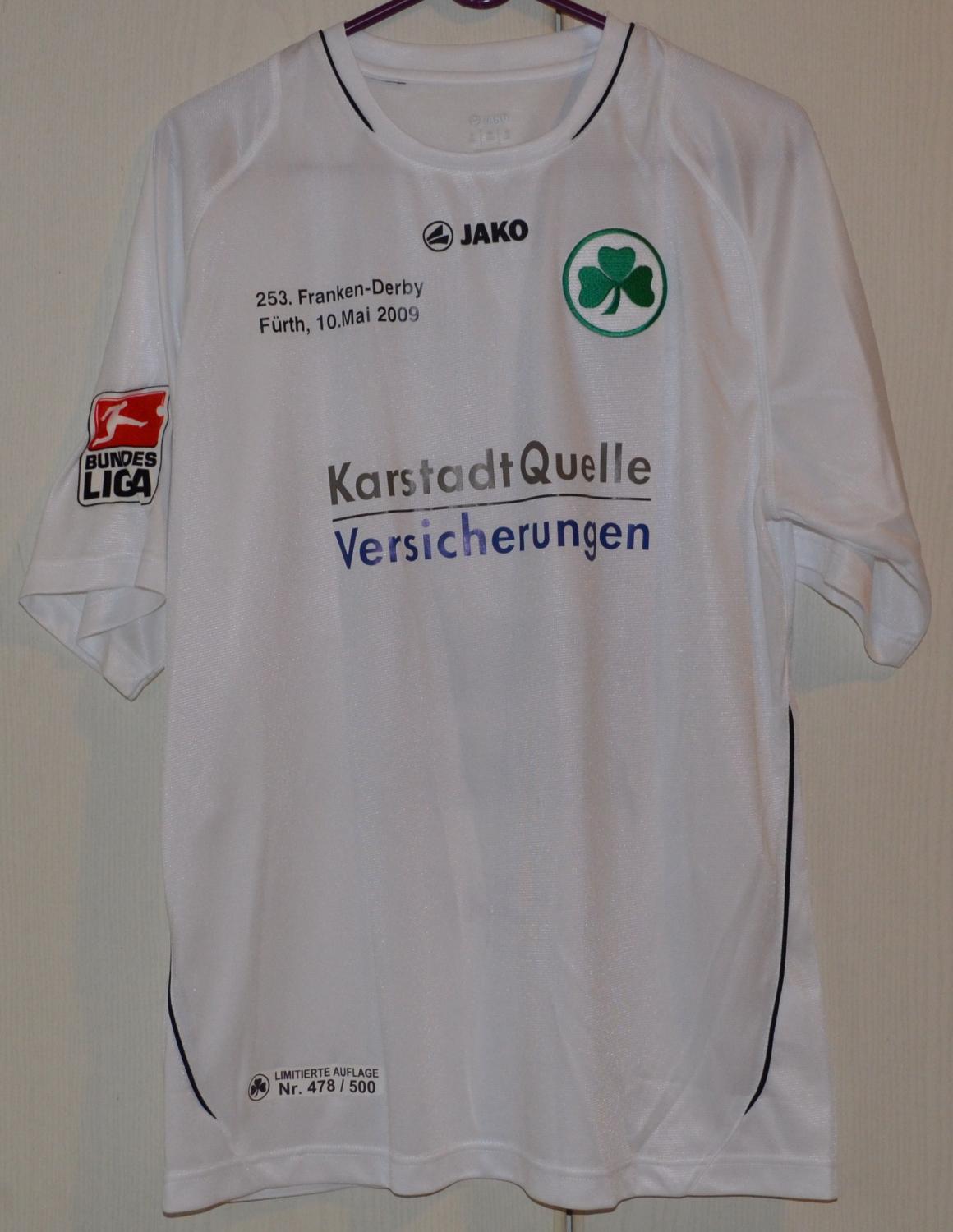 Maillot Greuther Fürth 3ème Kit 2006-2007 Umbro XXL Occasion - Joueur Christian Timm #23