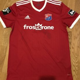 SpVgg Unterhaching Home football shirt 2018 - 2019 sponsored by Frostkrone