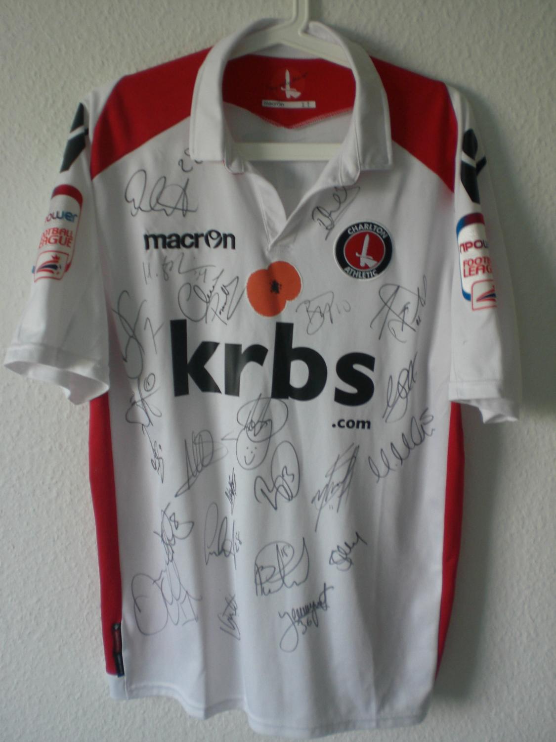 Charlton Athletic Away football shirt 2011 - 2012. Sponsored by krbs