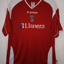Charlton Athletic Home football shirt 2006 - 2008 sponsored by Llanera