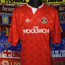 Charlton Athletic Home football shirt 1989 - 1991 sponsored by The Woolwich