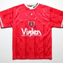 Charlton Athletic Home football shirt 1996 - 1998 sponsored by Viglen