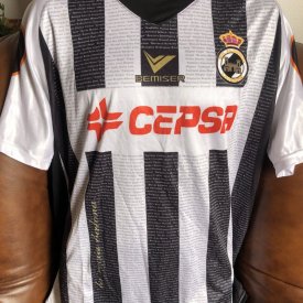 Real Balompédica Linense Home football shirt 2008 - 2009 sponsored by Cepsa