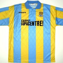 Northampton Town Home football shirt 1993 - 1994 sponsored by Carpet Supacentre!