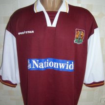 Northampton Town Home football shirt 1999 - 2000 sponsored by Nationwide